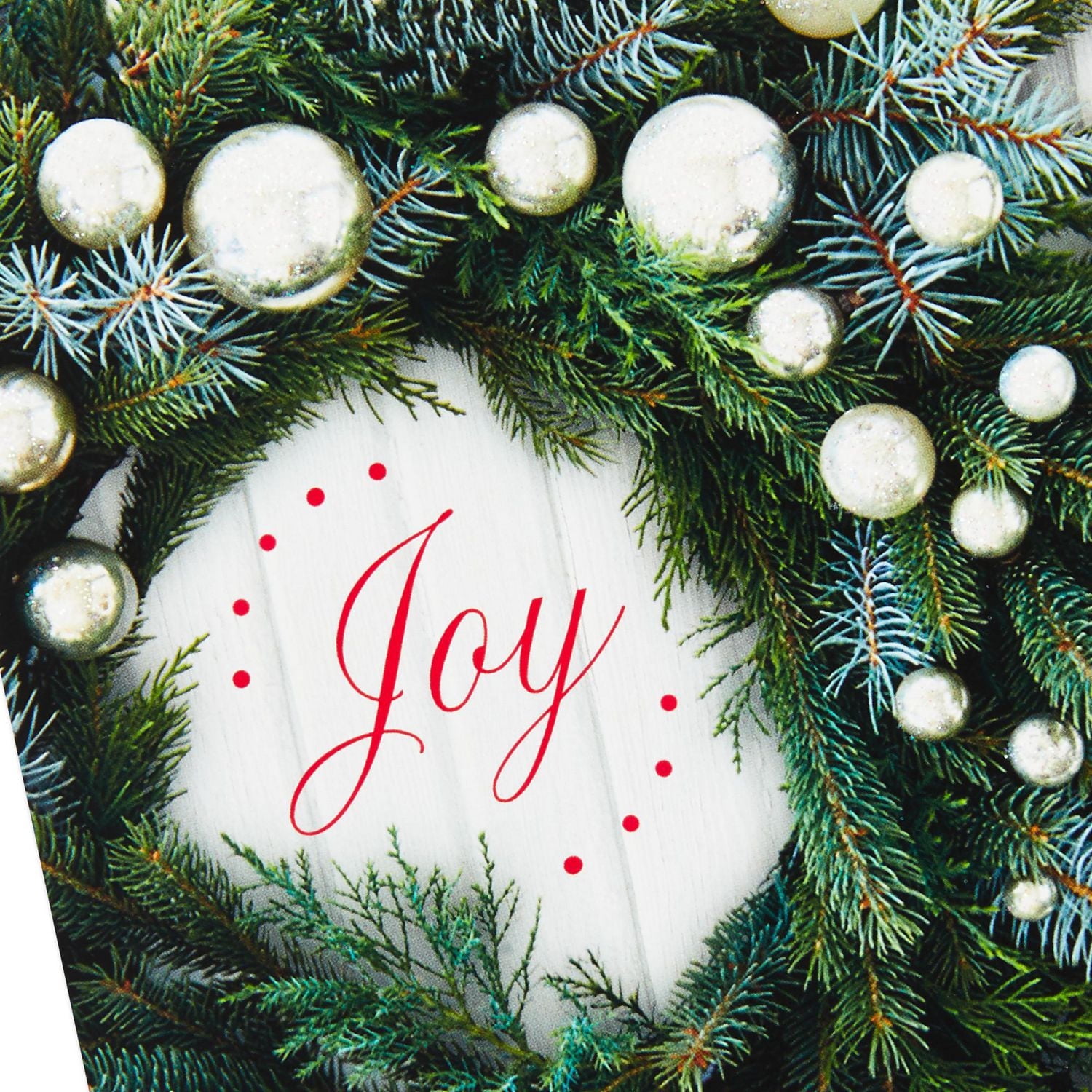 Boîte de 18 cartes de Noël Connections de Hallmark (couronne de Noël « Joy »)
