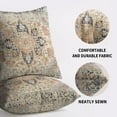 thumbnail image 5 of Navy Blue Orange Boho Pillow Covers 20x20 Set of 2 Carpet Design Ethnic Bohemian Floral Pattern Decorative Throw Pillow Cases Outdoor Farmhouse Decoration for Sofa Couch Bed, 5 of 6