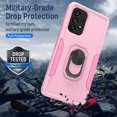 thumbnail image 6 of Xhy Samsung Galaxy A53 5G Case with Privacy Screen Protector Military Grade Shockproof Cover Ring Holder Kickstand Support Magnetic Car Mount Dual Layer Protective Phone Case (Pink), 6 of 9