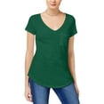thumbnail image 1 of maison Jules - Camiseta básica con bolsillo para mujer, verde, talla XXL, 1 of 1