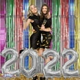 thumbnail image 2 of PMU Graduation 2022 - New Years 2022 Silver Balloons with Multicolor Curtain Backdrop Party Kit Decorations Pkg/1, 2 of 6