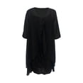 thumbnail image 3 of Vestido Vestido elegante de 2 piezas para mujer, vestido de encaje con cubierta fluida informal, vestido de fiesta de graduación Cgtredaw Negro T XXL para Mujer, 3 of 7