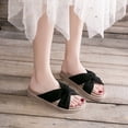 thumbnail image 5 of NOKIO Nonslip Slippers for Women's Summer Korean Open Toe Flat Bottom Suede Outerwear Thick Sole One Line Beach Slippers, 5 of 6