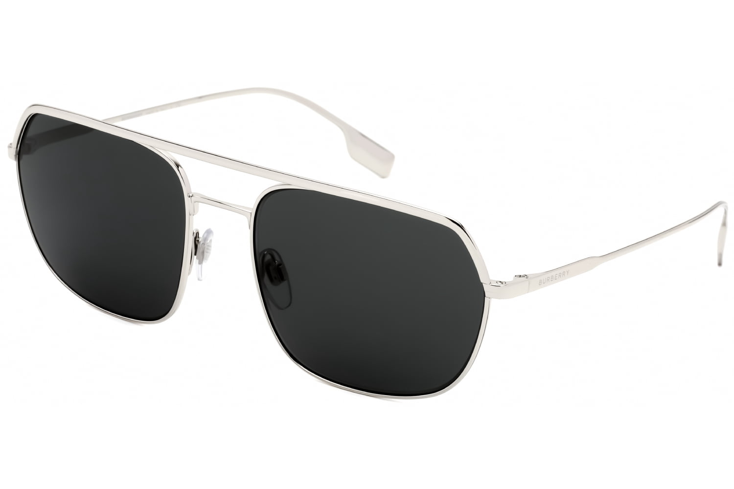 BURBERRY BE 3117 10058G Sunglasses Silver Black Frame Grey  display picture 2
