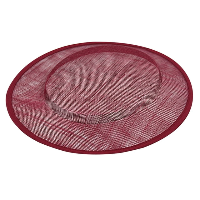 Miangastore 1Pcs Fashion Events Art Crafts Diy Craft Accessory Dark Red Oval Sinamay Fascinator Base