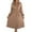 Khaki, variant on Women's Dress Long Sleeve Lapel Collar Solid Color Waist Defining Pleated Skirt Midi Dress for Spring Fall,Green,L