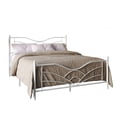 thumbnail image 4 of Home Design Enfield Classic Full Metal Platform Bed, Curved Headboard and Footboard, No Box Spring Needed, White, 4 of 7