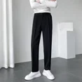thumbnail image 4 of Pantalones de trabajo para hombre blancos, pantalones grises para hombre, oficina, elegantes, nuevos en sastrería, ropa de estilo coreano, reseñas de pantalones, muchos usan, 4 of 4