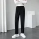 thumbnail image 4 of Pantalones de trabajo para hombre blancos, pantalones grises para hombre, oficina, elegantes, nuevos en sastrería, ropa de estilo coreano, reseñas de pantalones, muchos usan, 4 of 4