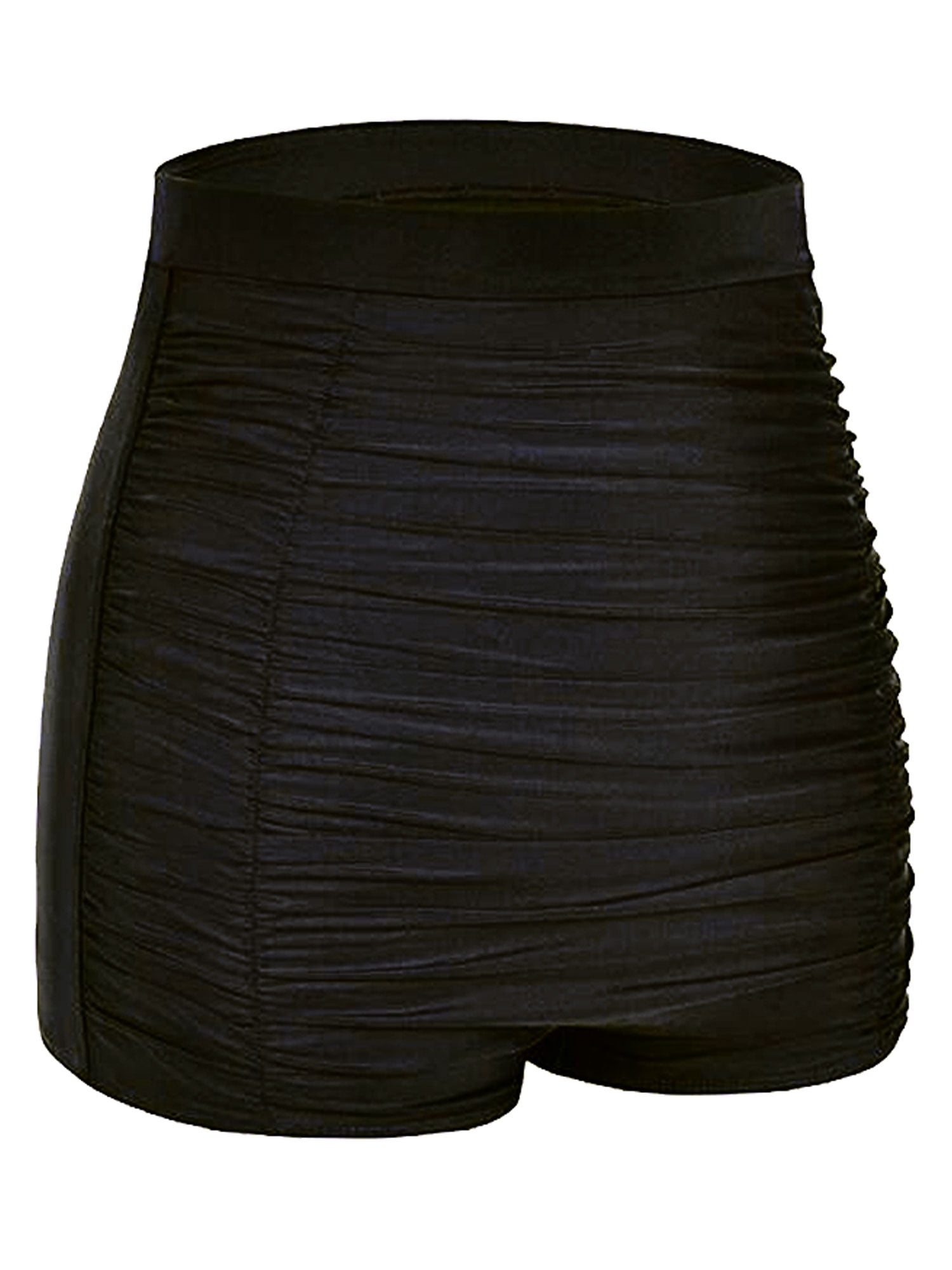 Eloshman Ladies Swimwear Solid Color Swim Shorts High Waist Swimsuit