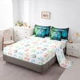 thumbnail image 5 of Castle Fairy Abstract Gradient Gamer Twin Bedding Sets 7-Piece for Children Teens,Geometric Plaid Bedding Comforter Set Microfiber,Futuristic Cubes Gamepads Breathable Sheet Sets, 5 of 8