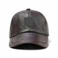 thumbnail image 1 of Winter Leather Baseball Cap Snap Back Hat For Men Casual Baseball Cap Winter Dad Hat ,Premium Material, 1 of 7