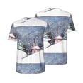 thumbnail image 3 of Daiia Watercolor Winter Landscape For Christmas Mens Baseball Jersey Button Down Shirts Short Sleeve Sports Uniforms-Large, 3 of 9