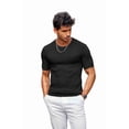 thumbnail image 6 of COOFANDY Dress T Shirts for Men Short Sleeve Knit Shirts Crewneck T Shirt Casual Stylish, 6 of 9