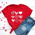 thumbnail image 5 of Ailaofu Women's Casual Heart Print T Shirts Summer Funny Short Sleeve Tops, 5 of 5