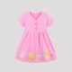 thumbnail image 2 of Odeerbi Vestido Niña Bordado Dibujos Animados Algodón Verano Línea A Vestido de Manga Corta Con Estampado de Dibujos Animados Para Niñas, 2 of 6