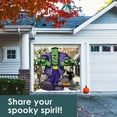 thumbnail image 4 of 7' x 8' Frankenstein Halloween Single Garage Door Banner - Terrifyingly Spooky Garage Decorations, 4 of 5