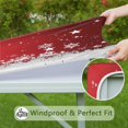thumbnail image 6 of Red Christmas Snowflake Pattern Square Fitted Tablecloth with Elastic Edge,Square Table Cover,Washable Elastic Table Cover for Home Kitchen Party Decor 36"x36", 6 of 6
