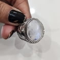 thumbnail image 3 of Rainbow Moonstone Mens Ring, Natural Blue Fire Rainbow Moonstone, Silver Jewelry, 925 Silver Ring, Birthday Gift, Heavy Mens Ring, Arabic Design, Ottoman Style Ring, Christmas, Turkey Mens Signet Ring, 3 of 6