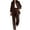 Coffee, variant on 2 Piece Summer/Fall Outfits for Women Casual Sets Long Sleeve V Neck Button Down Shirts and Wide Leg Pants Sets Tracksuit Coffee S(S)