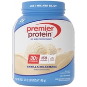 (2 pack) Premier Protein 100% Whey Protein Powder, Vanilla Milkshake, 30g Protein, 29 Servings