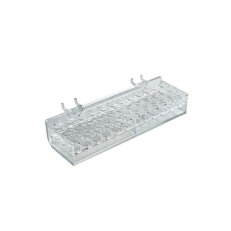 UPC: 0794504872736 | Azar 36 Oval Slot Mascara & Cosmetic Tray For Pegboard Slatwall/Counter Top Clear 2/Pk 225522