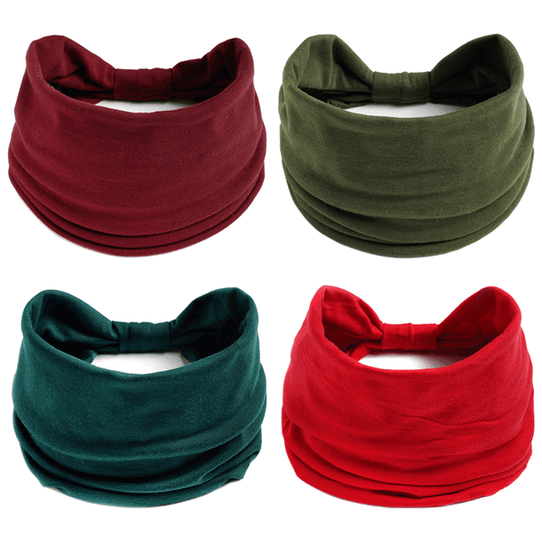 Diademas anchas para mujer, elegantes pañuelos negros para la cabeza, diademas gruesas estilo bohemio, diademas grandes africanas para deporte, yoga, turbante, accesorios para el cabello