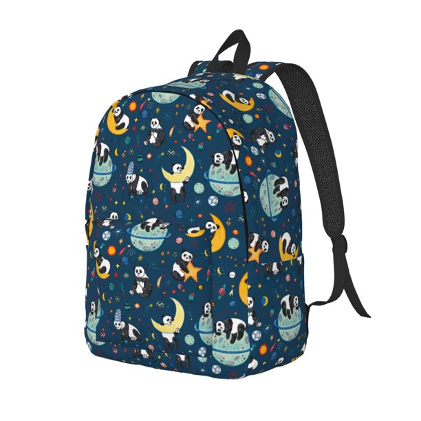 Fotbe Space Sleeping Panda Mochila de Lona con Estampado, Mochila Duradera, Mochila Versátil de Alta Calidad, Mochila Compacta Vintage-Medium