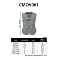 thumbnail image 6 of H2H Mens Active Fishing Vests Quick Dry Breathable Multi Pocket Mesh Jackets Photography Hiking Vest (CMOV061), 6 of 6