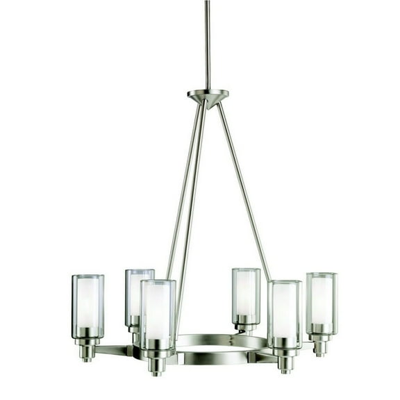2344NI Kichler Lighting Circolo - 6 light Chandelier - with Soft Contemporary inspirations - 26.5 inches tall by 26 inches wide-Brushed Nickel Finish