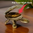 thumbnail image 5 of Religious Golden Brass Diamond-Shaped Wish Fulfilling Tortoise Turtle: A Feng Shui Charm for Home Décor and Positive Energy (3.5 inch_1PC), 5 of 5
