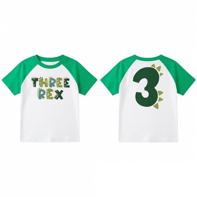 SUXIAN T-shirts pour Enfants T-Shirt Décontracté à la Mode pour Enfants à Lettres Col Rond T-Shirt à Manches Courtes Haut T-Shirt à Imprimé de Lettres Col Rond T-Shirt pour Enfants Vert 6-7 Ans