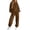 Coffee #38, variant on WULMLEO 2 Piece Sets Women Matching Hooded Sweatshirts and Wide Leg Joggers Cute Tracksuit Set Casual Relaxed Travel Sweatsuit Outfits Yellow XL