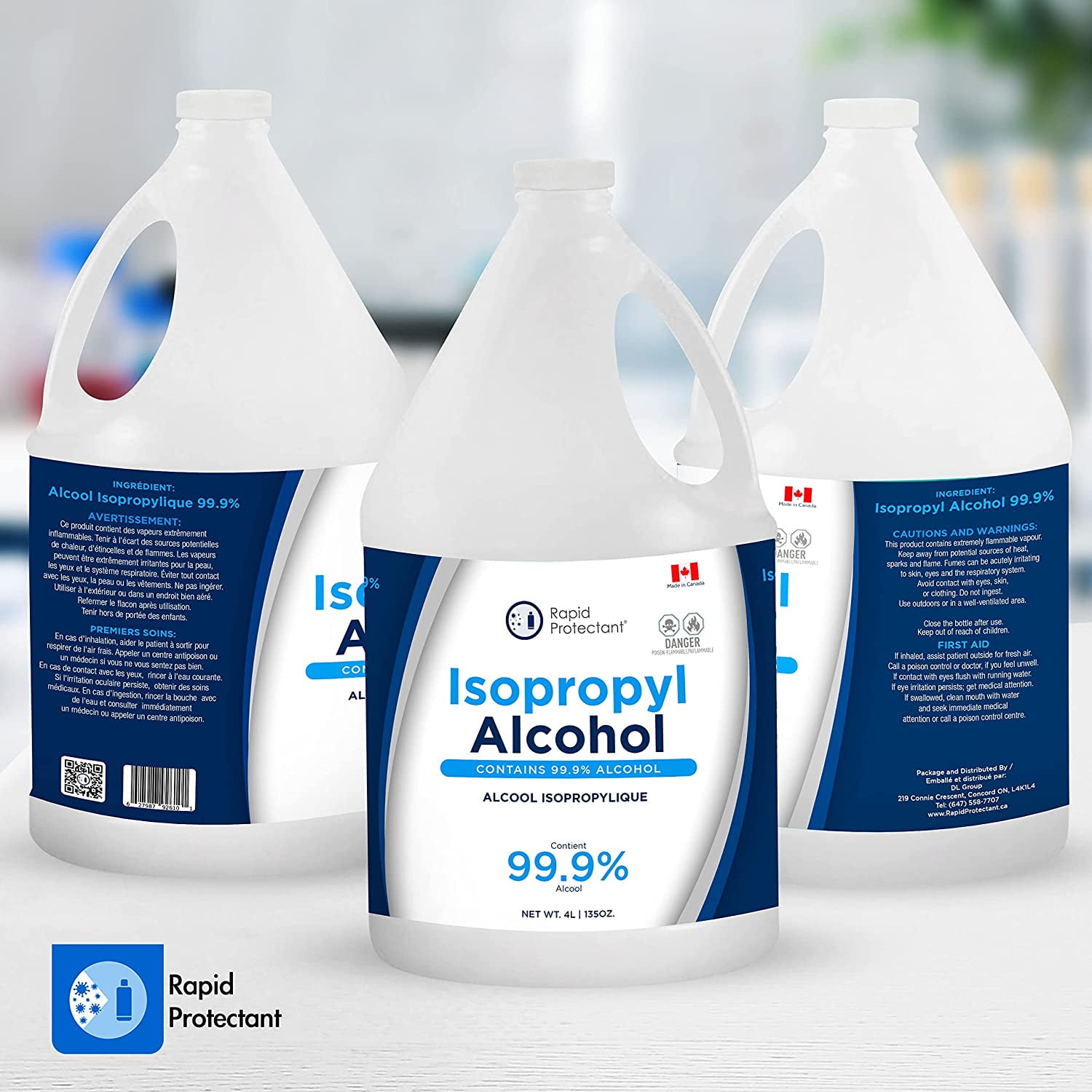 Alcool à friction Rapid Protectant - 500 ml d'alcool isopropylique