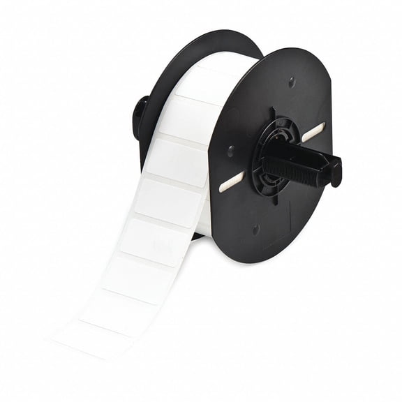 Brady Thermal Transfer Label Roll, White, 1-1/2"W x 3/4" White B33-136-499