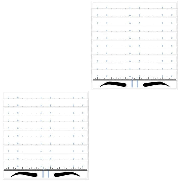 Hemoton 100 pcs Eyebrow Stencils and Rulers, Eyebrow Template Makeup Tools for Women, Perfect for Shaping and Styling