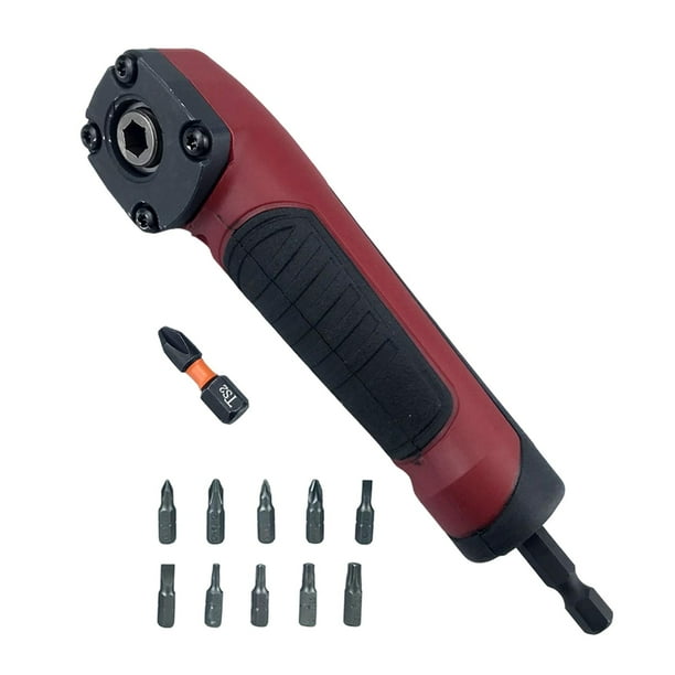 Adaptador de ángulo Cola destornillador de ángulo recto con 10 bits