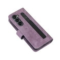 thumbnail image 3 of ELEHOLD Crossbody Case for Samsung Galaxy Z Fold 5 Leather Wallet Case with Card Holders Pen Slot Kickstand Magnetic Clasp Shoulder Strap Shockproof Cover for Samsung Galaxy Z Fold 5 2023,Purple, 3 of 9