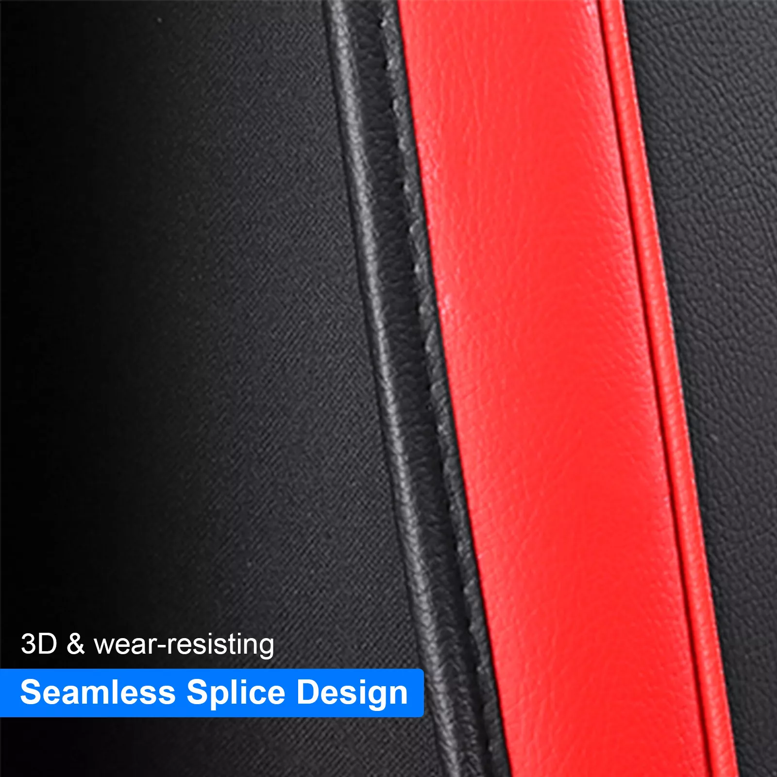 WILLJOY Car Seat Cover for Nissan Maxima 2004-2024, Comfortable PU Leather Front Rear Cushion Protector Black Red