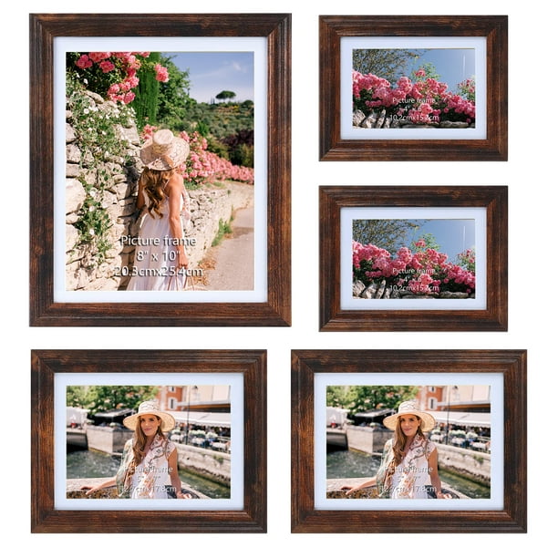 5 Pack Collage Picture Frames,Black Picture Frame Collage with Two 4x6