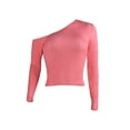 thumbnail image 4 of YueHuiYing Fashion Women Color Off Shoulder Long Sleeve Sweater Pullover Sweater Puff Blouse, 4 of 6