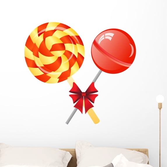 Lollipops Wall Mural Decal by Wallmonkeys Vinyl Peel and Stick Graphic (36 in H x 36 in W)