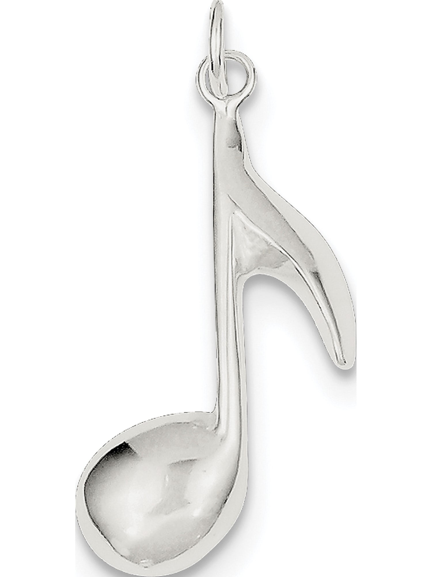 12mm x 22mm Solid 925 Sterling Silver Music Note Pendant Charm 12mm x 22mm Solid 925 Sterling Silver Music Note Pendant Charm