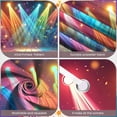 thumbnail image 3 of Colorful Lights Stage Lighting Banner Starry Design Concert Display Multicolor Beams Sparkling Effect Party Backdrop for Stage Performance Concert Event Music Festival, 3 of 8