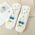 thumbnail image 4 of Oksale Fuzzy Socks for Women Non Slip Christmas Floor Socks Casual Soft Comfy Slouchy Holiday Stocking White Free Size, 4 of 6