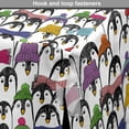 thumbnail image 4 of Sea Animals Dog Crate Cover, Pattern Penguins in Colorful Hats and Scarfs Cold Winter Fun Art, Easy to Use Pet Kennel Cover Small Dogs Puppies Kittens, 7 Sizes, Multicolor, by Ambesonne, 4 of 6