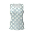 thumbnail image 6 of Sigee Daisy Plaid Blue for Women's Workout Tank Top,Running Tank Tops,Sleeveless Gym ClothesSmall, 6 of 8