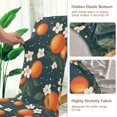 thumbnail image 5 of Yayeee 2 Pack Dining Chair Covers Stretch Parson Chairs Slipcovers Seat Protector, Blue Floral Oranges, 5 of 6