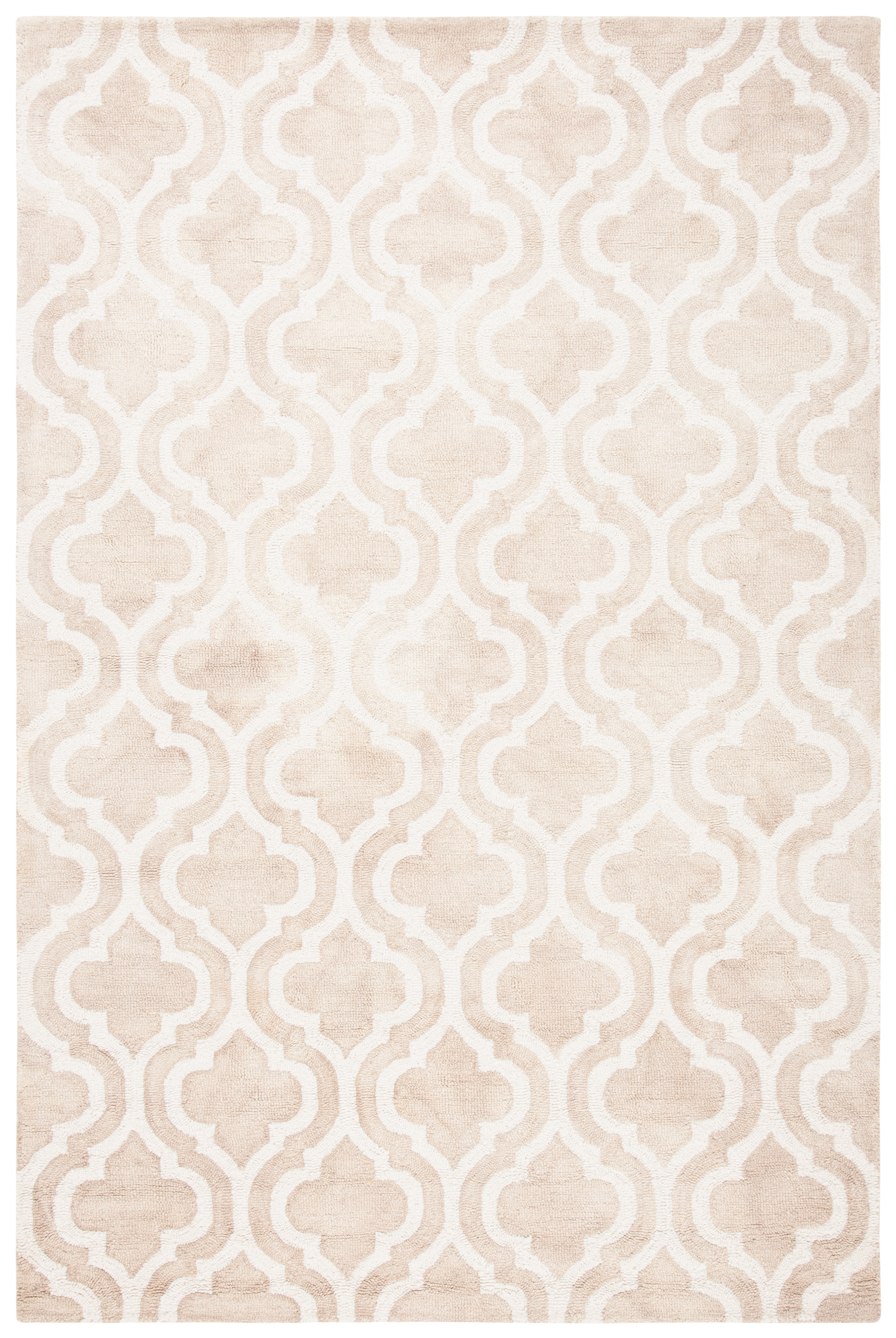 Safavieh Dip Dye Jolyon Geometric Wool Area Rug, Beige/Ivory, 6' x 9'