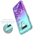 thumbnail image 4 of LG Stylo 6 Case, STARSHOP Liquid Glitter Bling TPU Phone Cover - Teal/Purple, 4 of 6